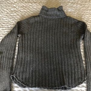 American Eagle Outfitters turtleneck gray 100% cotton ladies Sweater! Soft!!